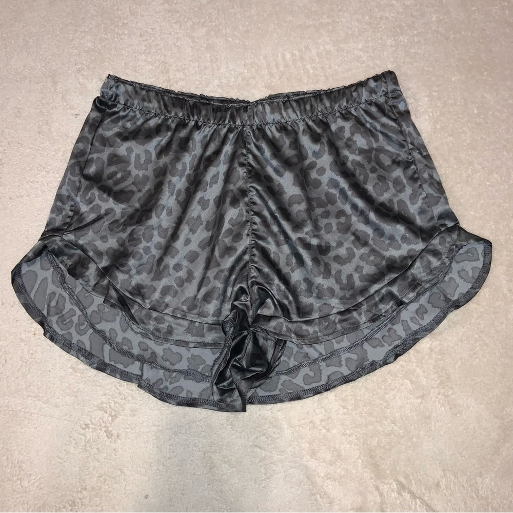 Express Leopard Satin Sleep Shorts
